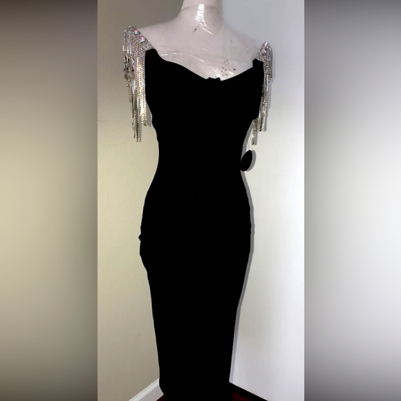 NWT Designed for Hot Miami Styles Bodycon dress with rhinestone detail size S - Picture 3 of 13